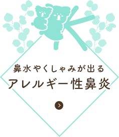 鼻水やくしゃみが出る アレルギー性鼻炎