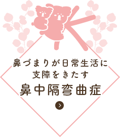 鼻づまりが日常生活に支障をきたす 鼻中隔弯曲症